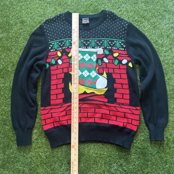 Well Worn Holiday Sweater Men’s Large Ugly Christmas With Beer Coozy Stocking - Picture 2 of 10
